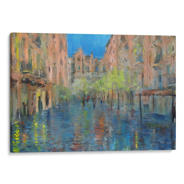 Impressionism Barcelona Print - Canvas Art Print by Kanvah