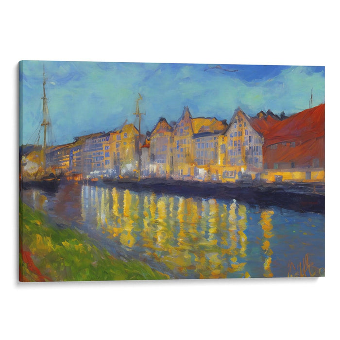 Impressionism Bergen Print - Canvas Art Print by Kanvah