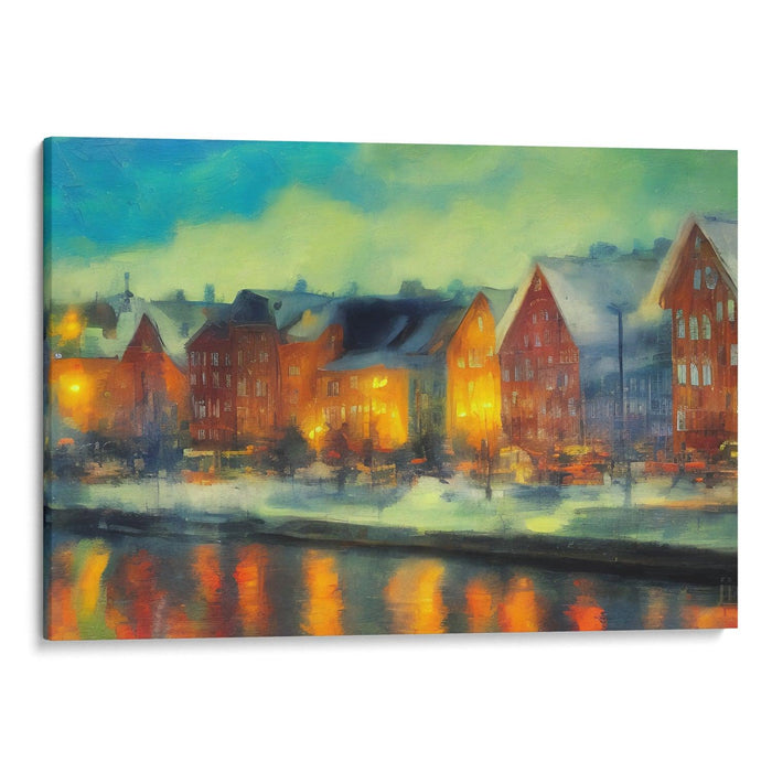 Impressionism Bergen Print - Canvas Art Print by Kanvah