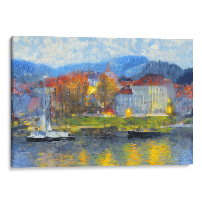 Impressionism Bergen Print - Canvas Art Print by Kanvah