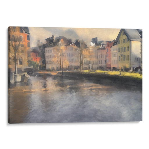 Impressionism Bergen Print - Canvas Art Print by Kanvah