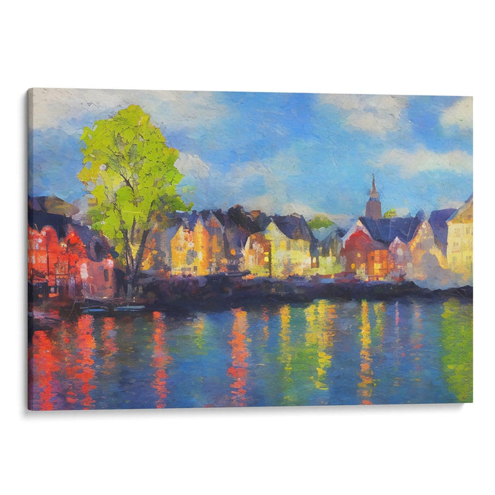 Impressionism Bergen Print - Canvas Art Print by Kanvah