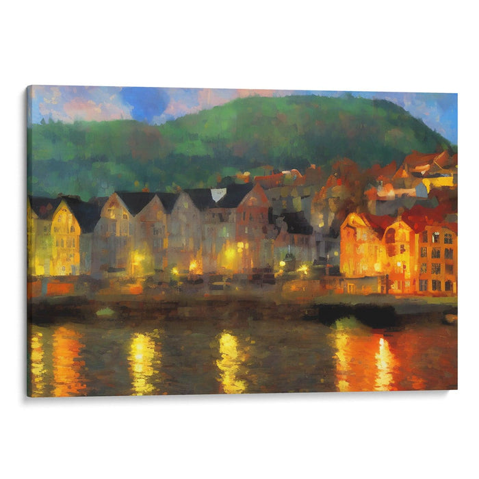 Impressionism Bergen Print - Canvas Art Print by Kanvah