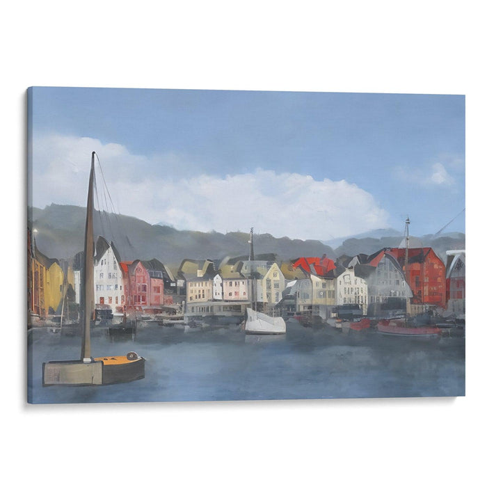 Realism Bergen Print - Canvas Art Print by Kanvah