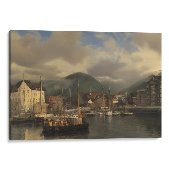 Realism Bergen Print - Canvas Art Print by Kanvah