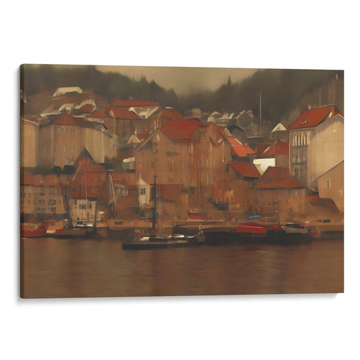 Realism Bergen Print - Canvas Art Print by Kanvah