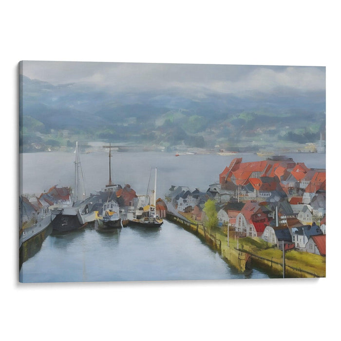 Realism Bergen Print - Canvas Art Print by Kanvah