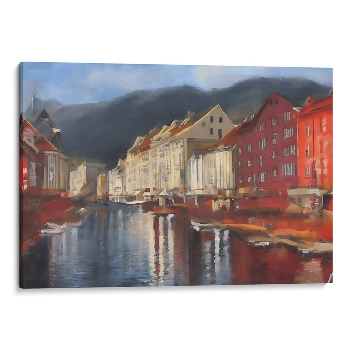 Realism Bergen Print - Canvas Art Print by Kanvah