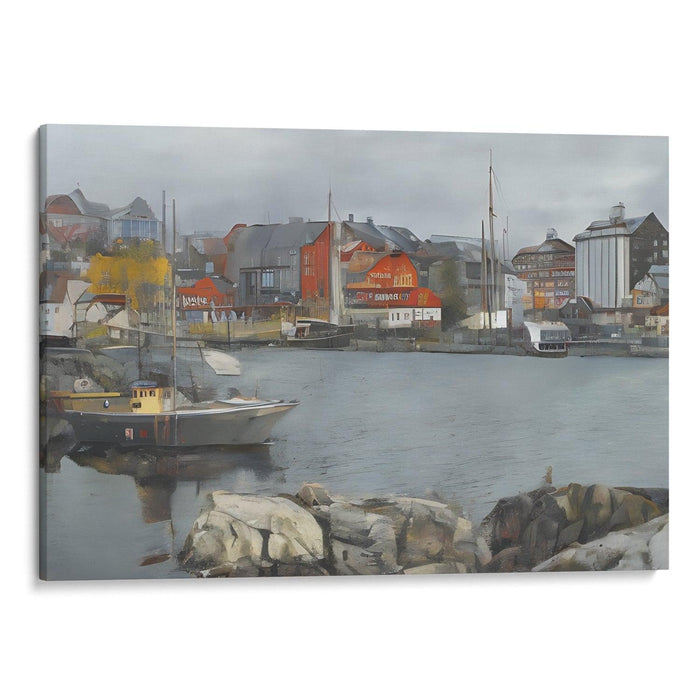 Realism Bergen Print - Canvas Art Print by Kanvah