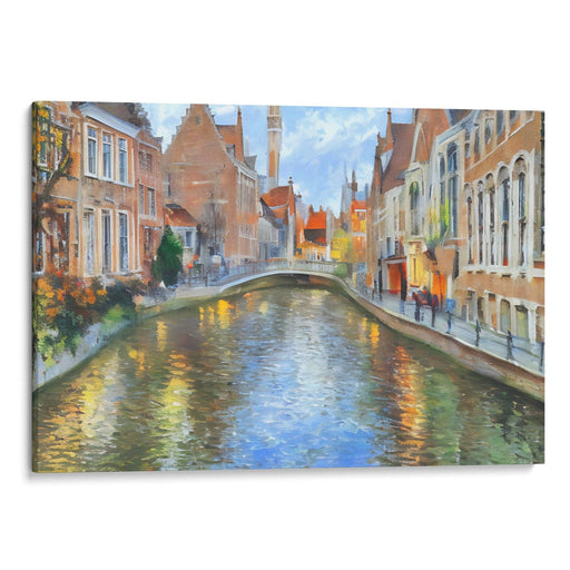 Impressionism Bruges Print - Canvas Art Print by Kanvah