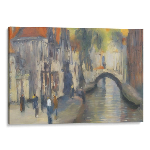 Impressionism Bruges Print - Canvas Art Print by Kanvah