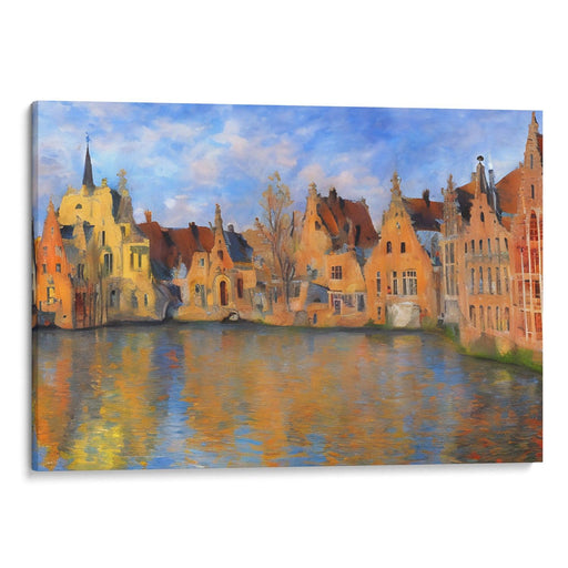 Impressionism Bruges Print - Canvas Art Print by Kanvah