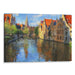 Impressionism Bruges Print - Canvas Art Print by Kanvah