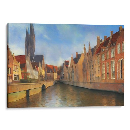 Impressionism Bruges Print - Canvas Art Print by Kanvah