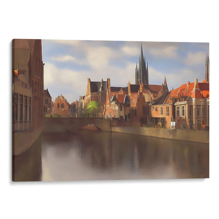 Realism Bruges Print - Canvas Art Print by Kanvah