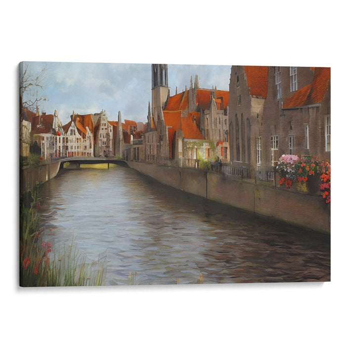 Realism Bruges Print - Canvas Art Print by Kanvah