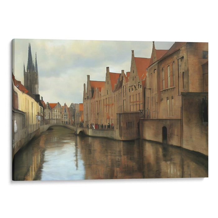 Realism Bruges Print - Canvas Art Print by Kanvah