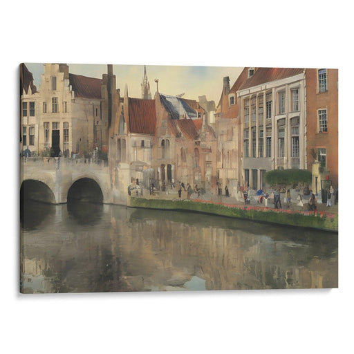 Realism Bruges Print - Canvas Art Print by Kanvah