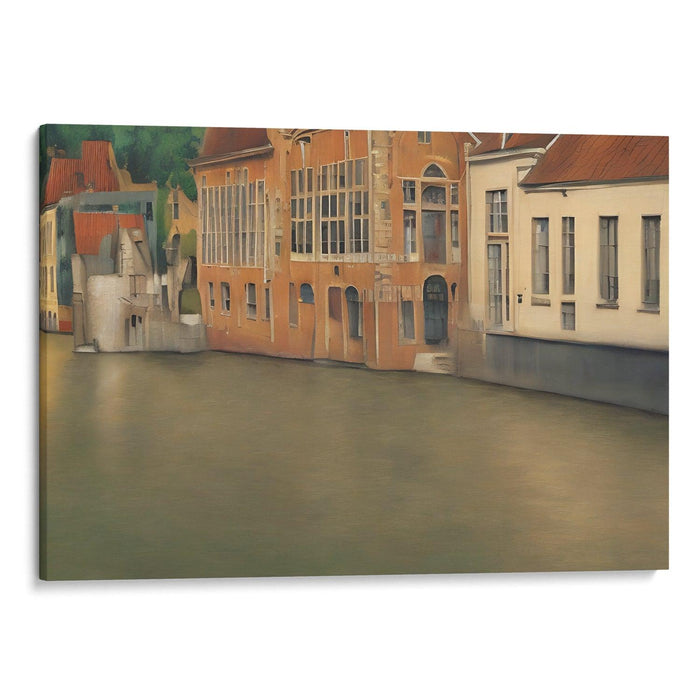 Realism Bruges Print - Canvas Art Print by Kanvah