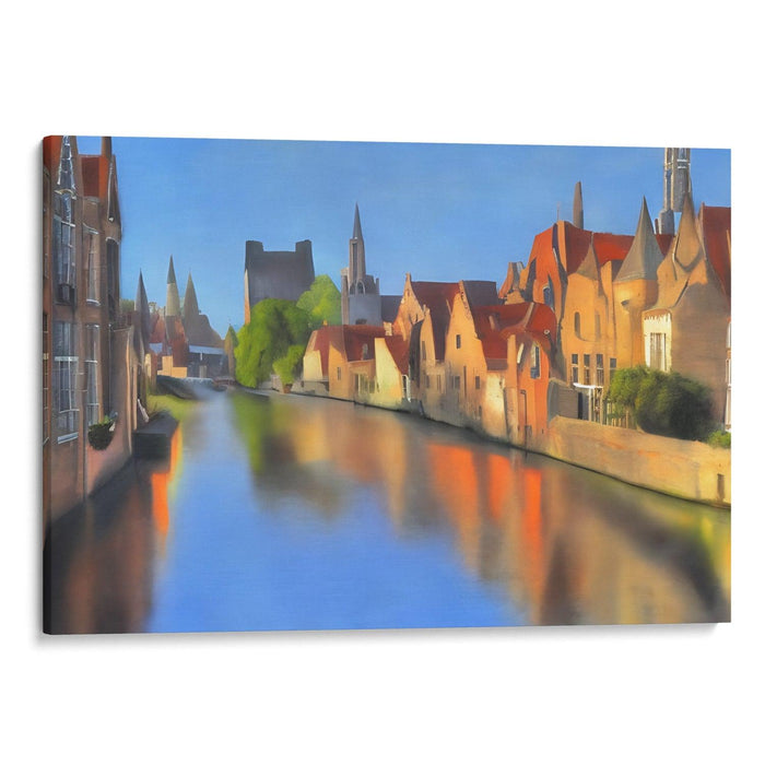 Realism Bruges Print - Canvas Art Print by Kanvah