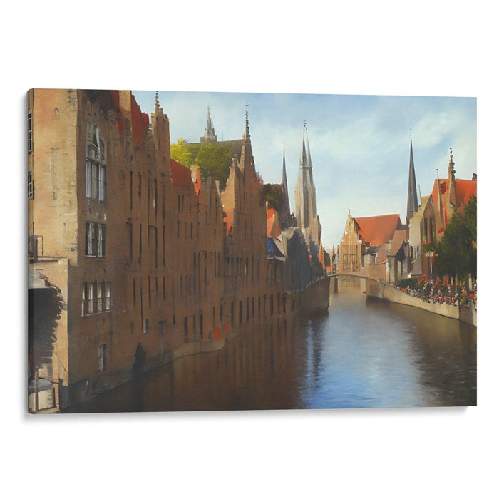 Realism Bruges Print - Canvas Art Print by Kanvah