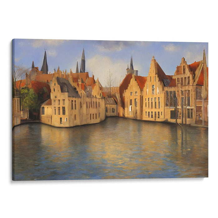 Realism Bruges Print - Canvas Art Print by Kanvah