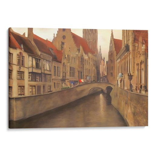 Realism Bruges Print - Canvas Art Print by Kanvah