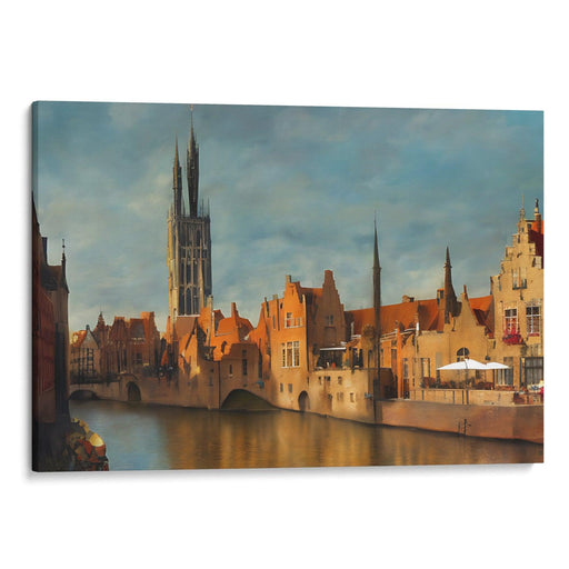 Realism Bruges Print - Canvas Art Print by Kanvah