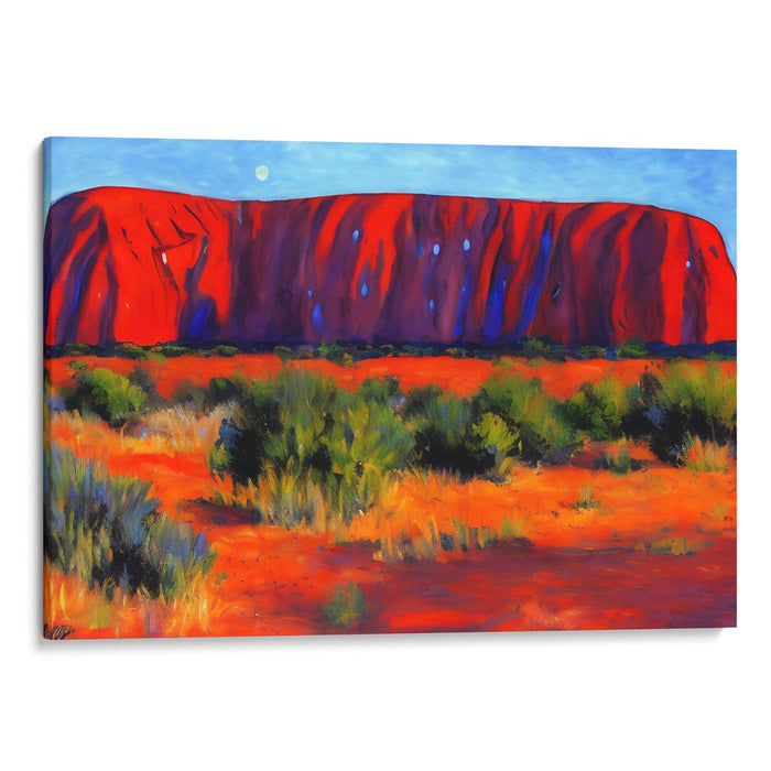 Impressionism Uluru Print - Canvas Art Print by Kanvah