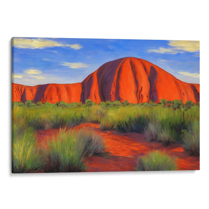 Impressionism Uluru Print - Canvas Art Print by Kanvah