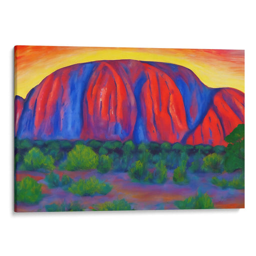 Impressionism Uluru Print - Canvas Art Print by Kanvah