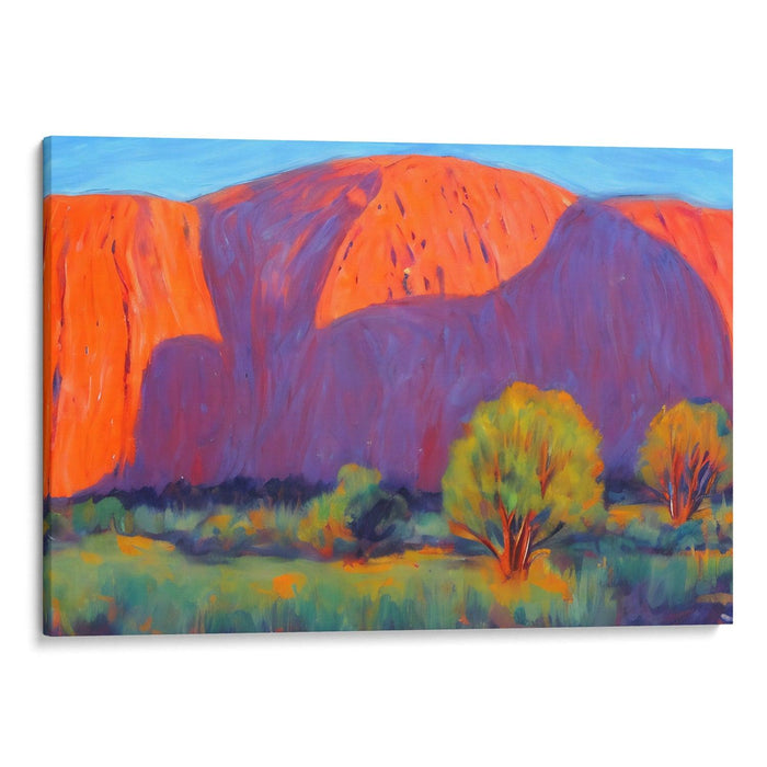 Impressionism Uluru Print - Canvas Art Print by Kanvah