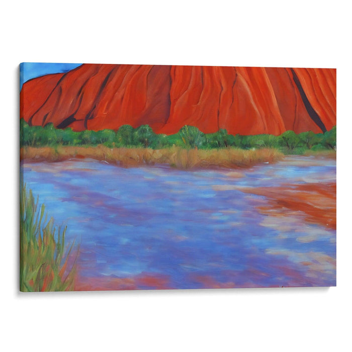 Impressionism Uluru Print - Canvas Art Print by Kanvah