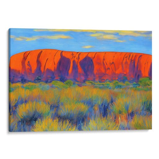 Impressionism Uluru Print - Canvas Art Print by Kanvah