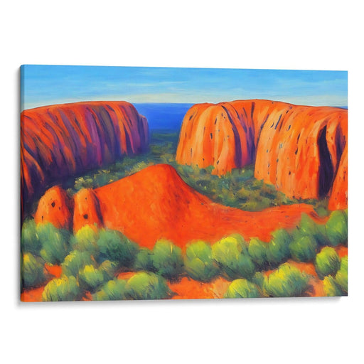 Impressionism Uluru Print - Canvas Art Print by Kanvah