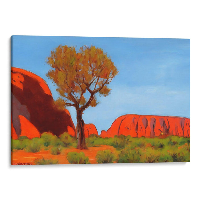 Impressionism Uluru Print - Canvas Art Print by Kanvah