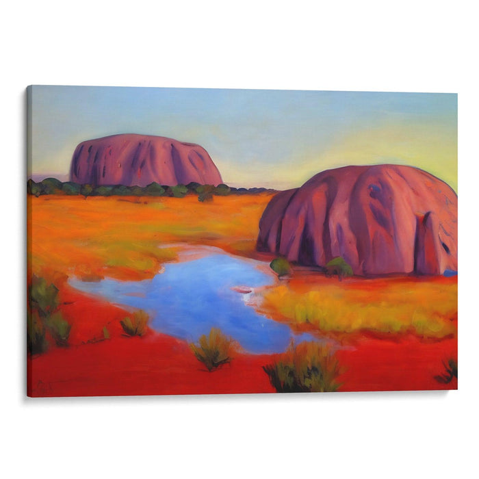 Impressionism Uluru Print - Canvas Art Print by Kanvah