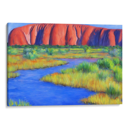 Impressionism Uluru Print - Canvas Art Print by Kanvah