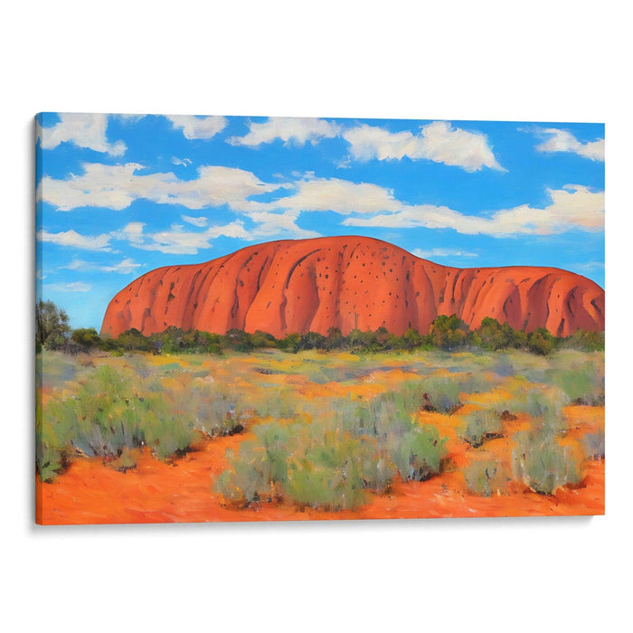 Impressionism Uluru Print - Canvas Art Print by Kanvah