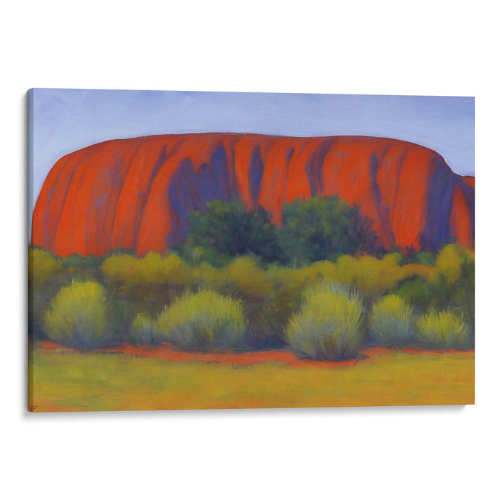 Impressionism Uluru Print - Canvas Art Print by Kanvah