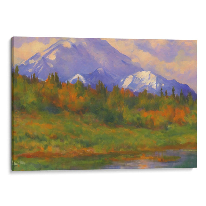 Impressionism Denali Print - Canvas Art Print by Kanvah