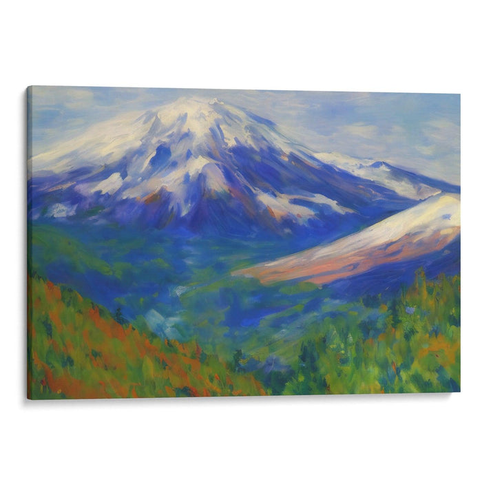 Impressionism Mount St. Helens Print - Canvas Art Print by Kanvah