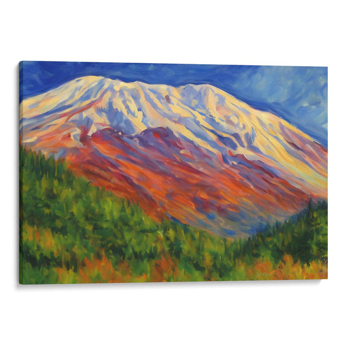 Impressionism Mount St. Helens Print - Canvas Art Print by Kanvah