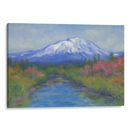 Impressionism Mount St. Helens Print - Canvas Art Print by Kanvah