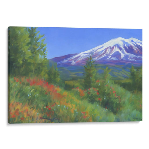 Impressionism Mount St. Helens Print - Canvas Art Print by Kanvah