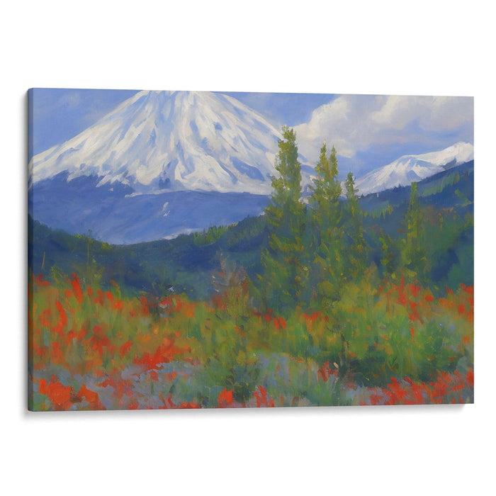 Impressionism Mount St. Helens Print - Canvas Art Print by Kanvah