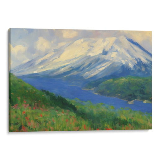 Impressionism Mount St. Helens Print - Canvas Art Print by Kanvah