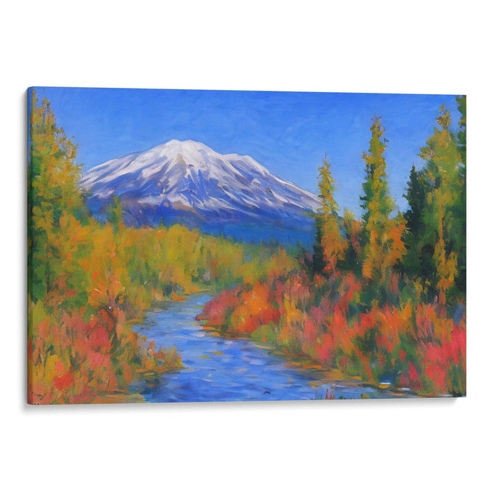 Impressionism Mount St. Helens Print - Canvas Art Print by Kanvah