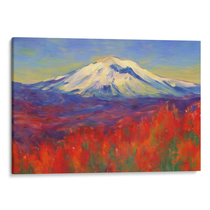 Impressionism Mount St. Helens Print - Canvas Art Print by Kanvah