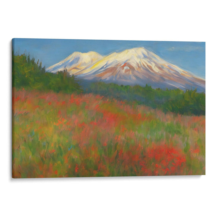 Impressionism Mount St. Helens Print - Canvas Art Print by Kanvah